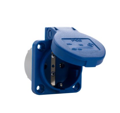 Afbeeldingen van Stopcontact inbouw 230V Blauw