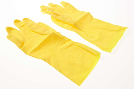 Afbeeldingen van Handschoen (HUISHOUD) Latex Geel maat 9